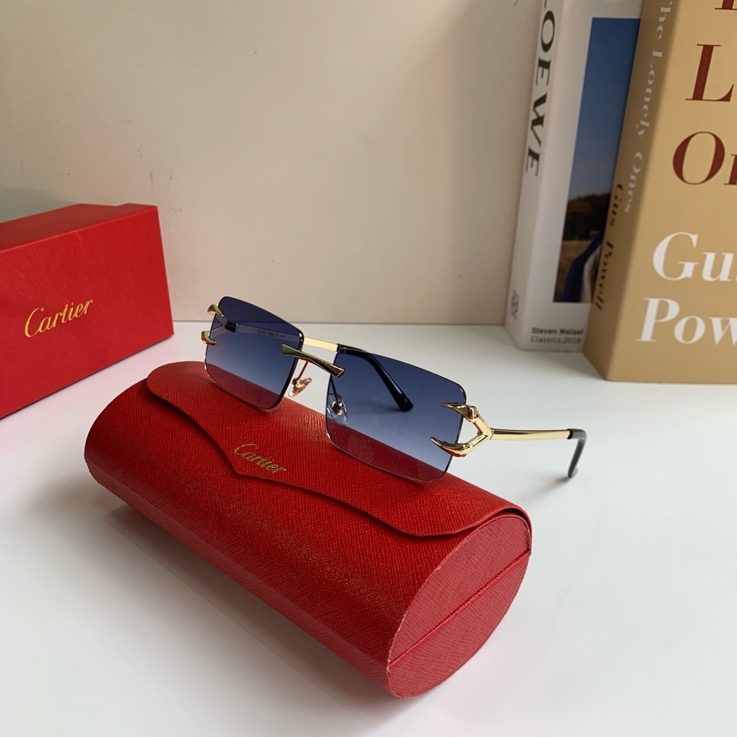 Cartier Square Silver Lens Sunglasses for Men & Women - 465832 - detail image 5