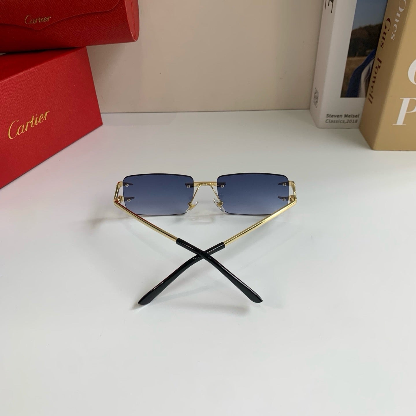 Cartier Square Silver Lens Sunglasses for Men & Women - 465832 - detail image 8