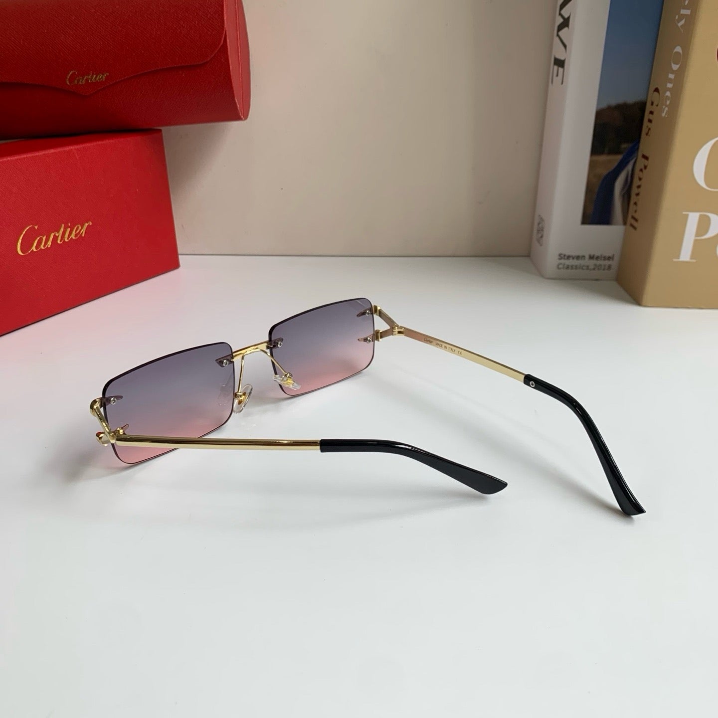 Cartier Square Silver Lens Sunglasses for Men & Women - 465833 - detail image 8