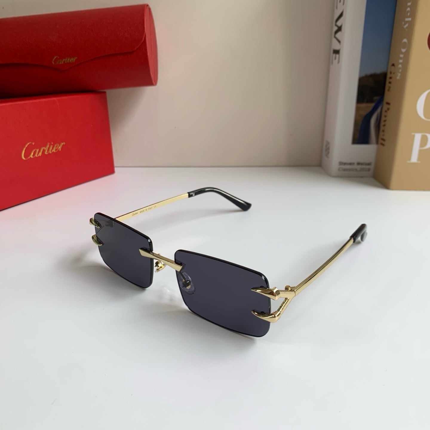Cartier Square Silver Lens Sunglasses for Men & Women - 465834 - detail image 2