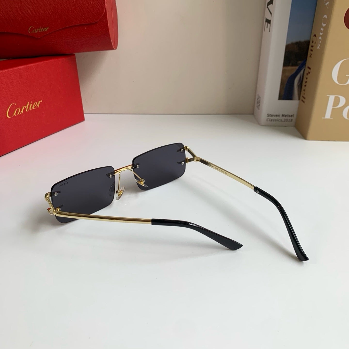 Cartier Square Silver Lens Sunglasses for Men & Women - 465834 - detail image 8