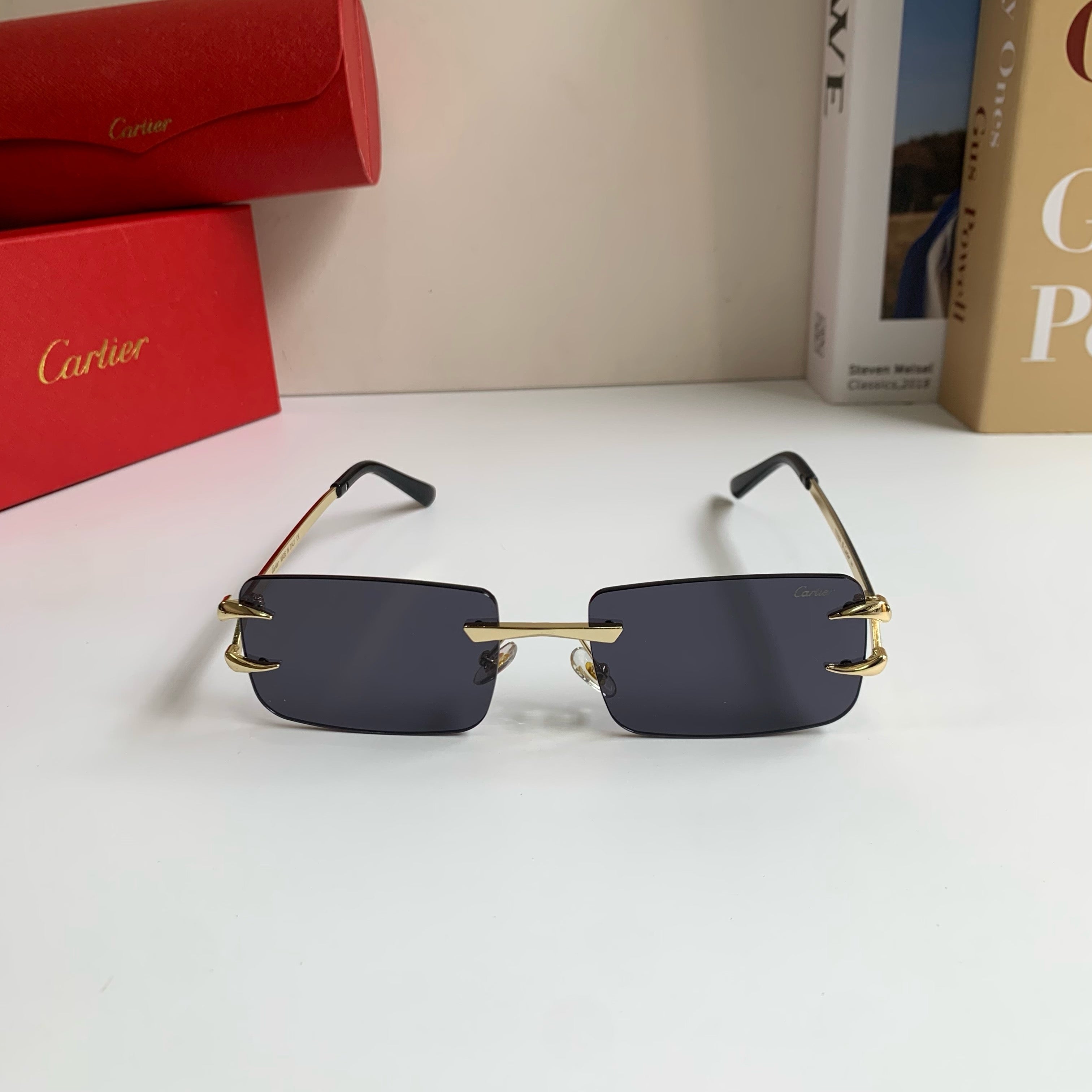 Cartier Square Silver Lens Sunglasses for Men & Women - 465834 - detail image 5