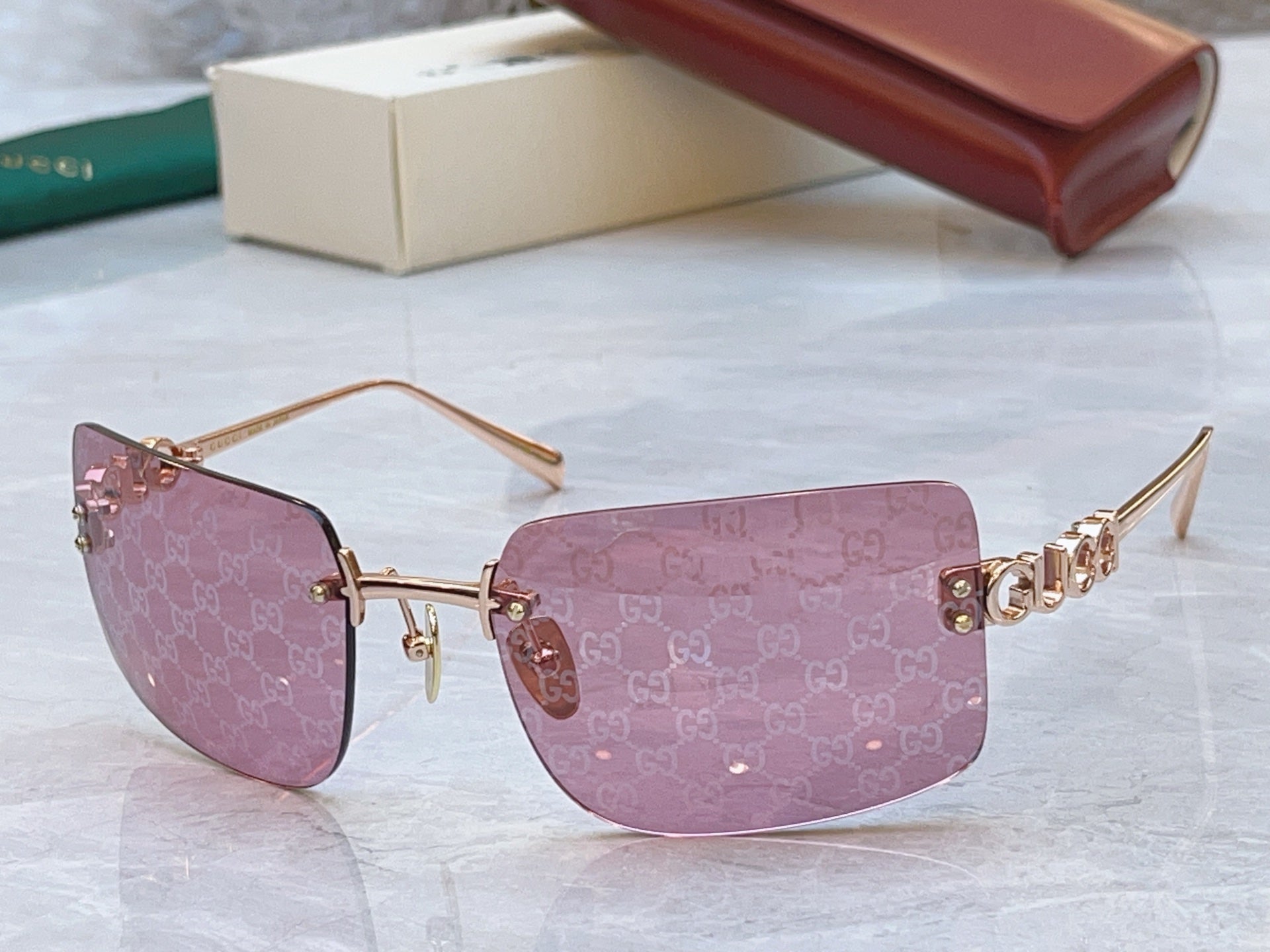 Gucci GG2038S Fashion Silver Lens Sunglasses for Men & Women - detail image 3