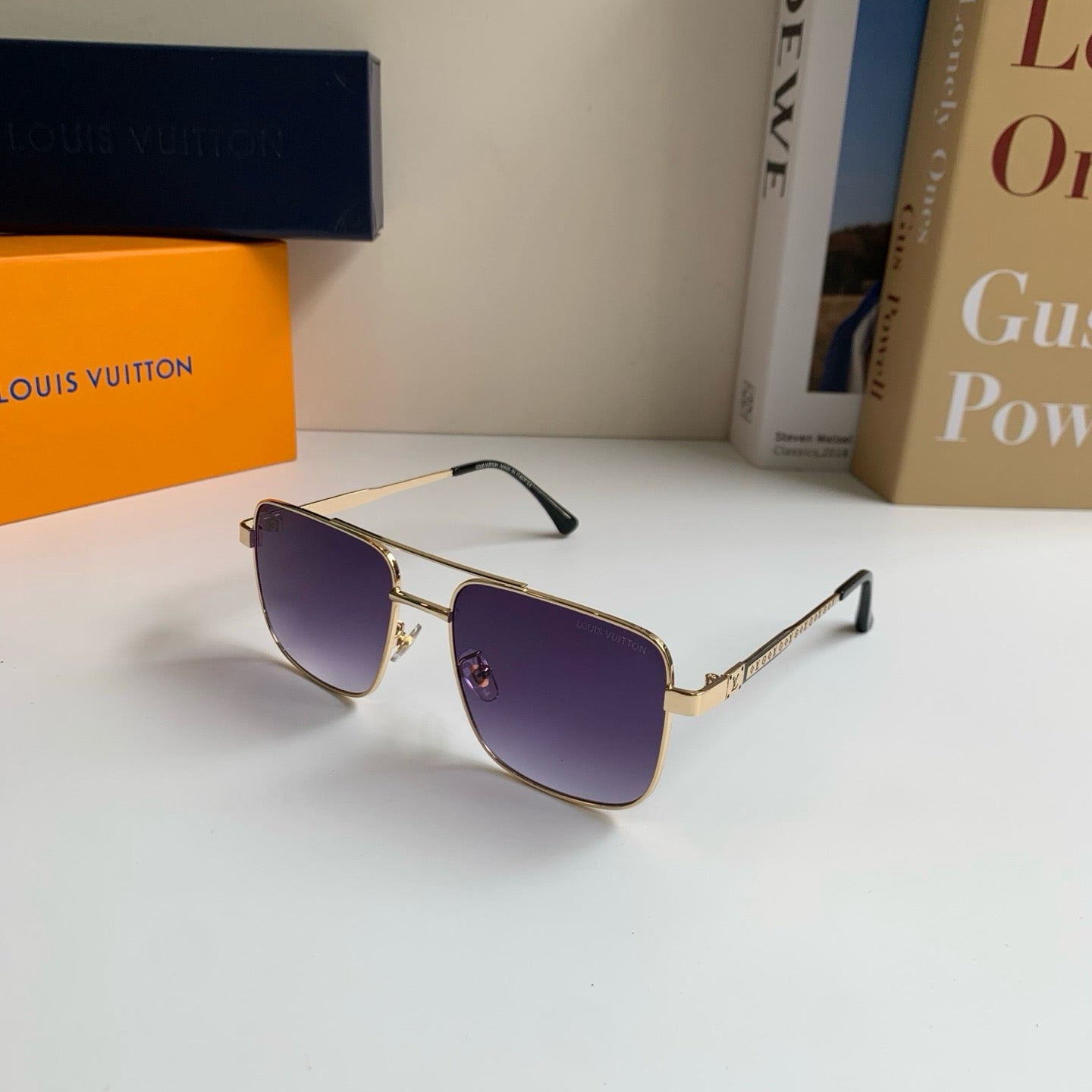 Louis Vuitton Metal Square Silver Lens Sunglasses for Men & Women - detail image 2