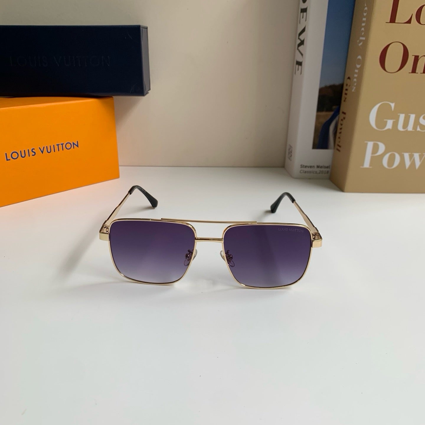 Louis Vuitton Metal Square Silver Lens Sunglasses for Men & Women - detail image 4