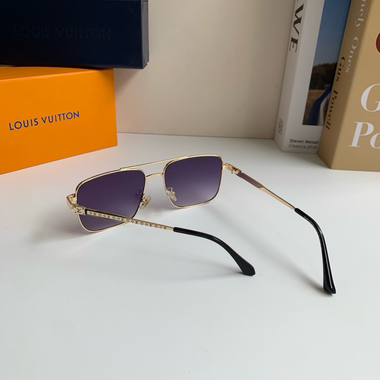 Louis Vuitton Metal Square Silver Lens Sunglasses for Men & Women - detail image 7