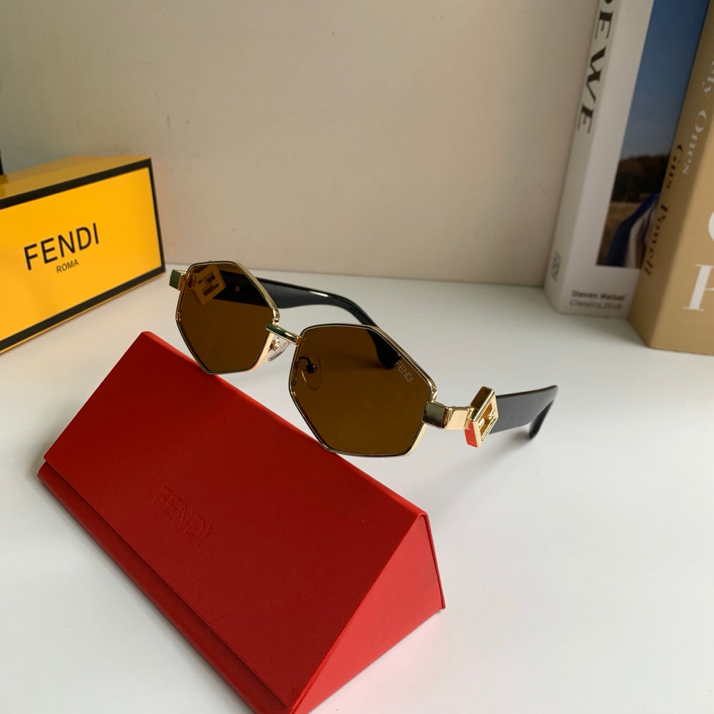 Fendi Metal Fashion Brown Lens Sunglasses for Men & Women - detail image 5