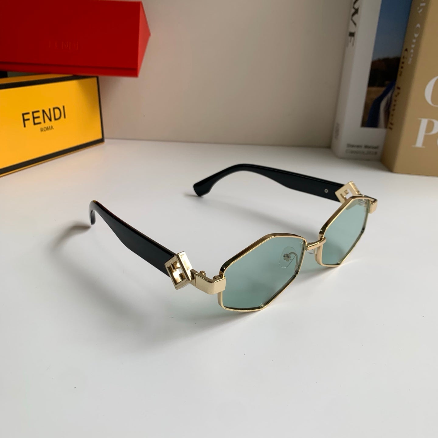 Fendi Metal Fashion Silver Lens Sunglasses for Men & Women - 487760