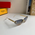 Fendi Metal Fashion Silver Lens Sunglasses for Men & Women - 487762