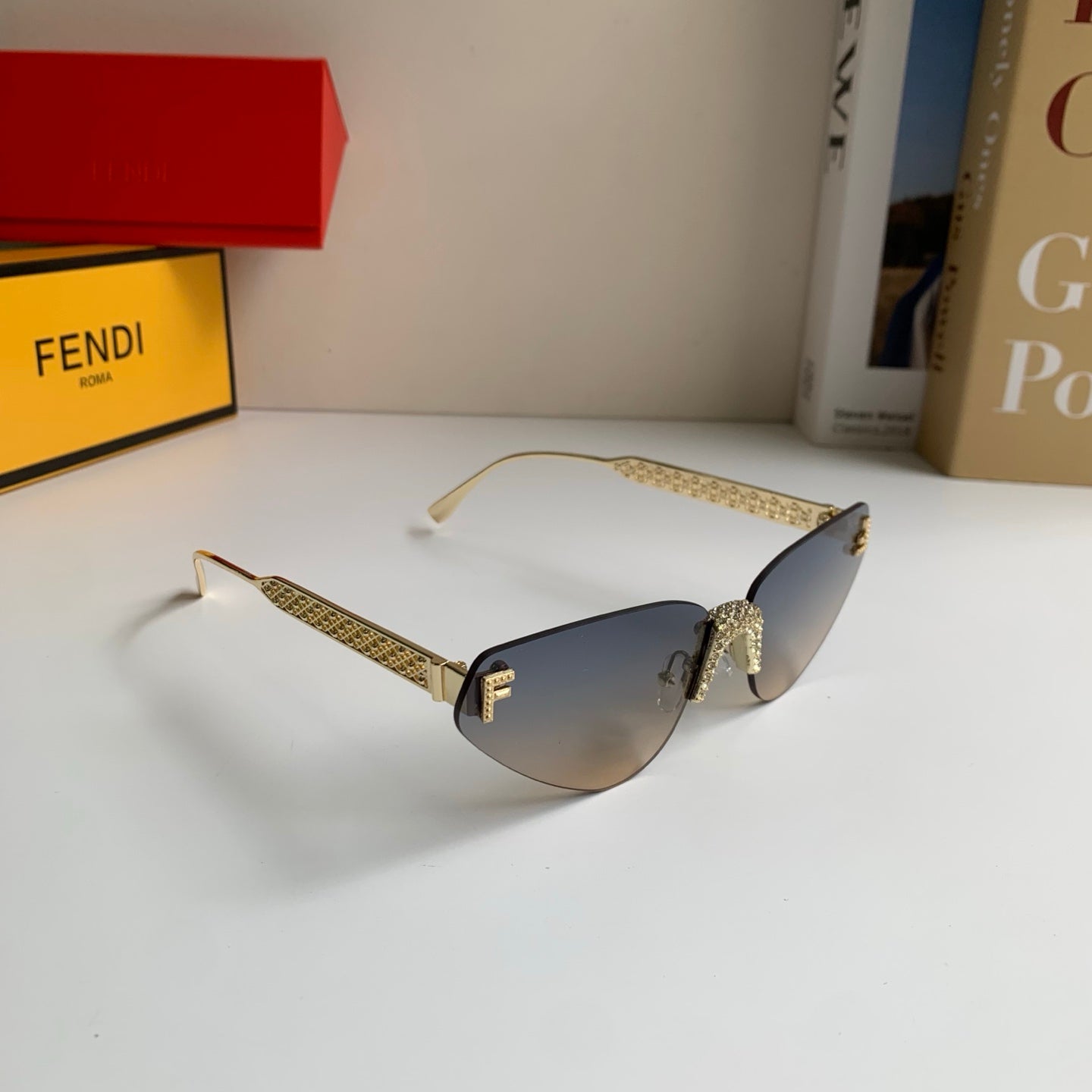 Fendi Metal Fashion Silver Lens Sunglasses for Men & Women - 487762