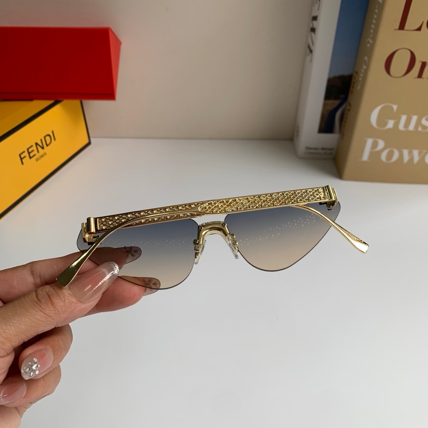 Fendi Metal Fashion Silver Lens Sunglasses for Men & Women - 487762 - detail image 7