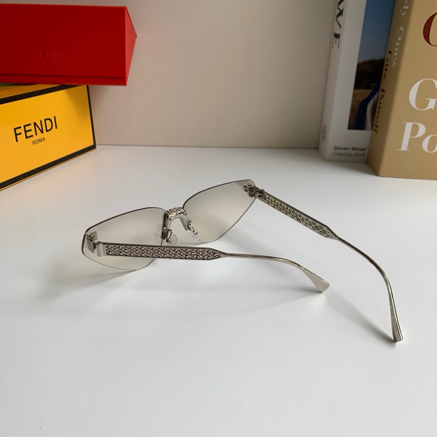 Fendi Metal Fashion Silver Lens Sunglasses for Men & Women - 487763 - detail image 8