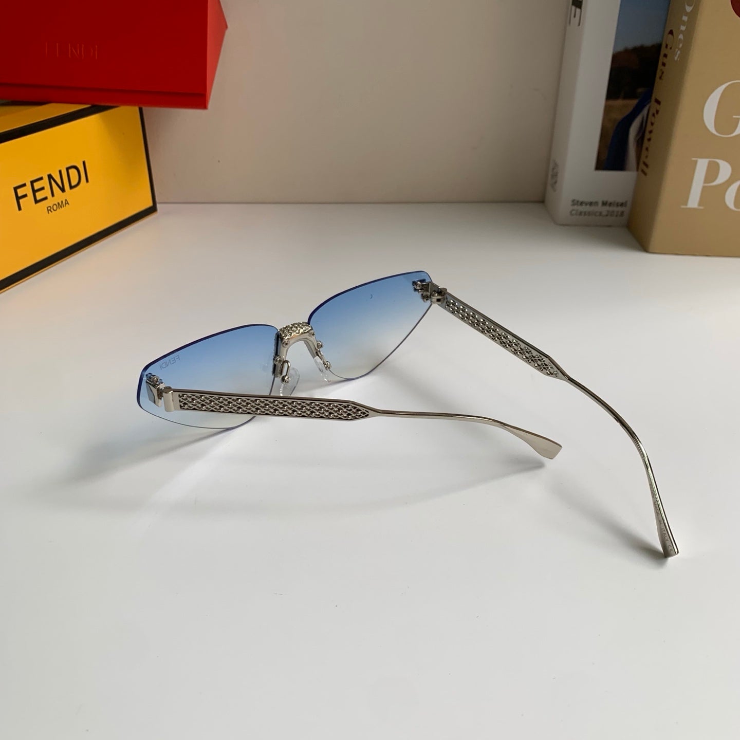 Fendi Metal Fashion Silver Lens Sunglasses for Men & Women - 487765 - detail image 8