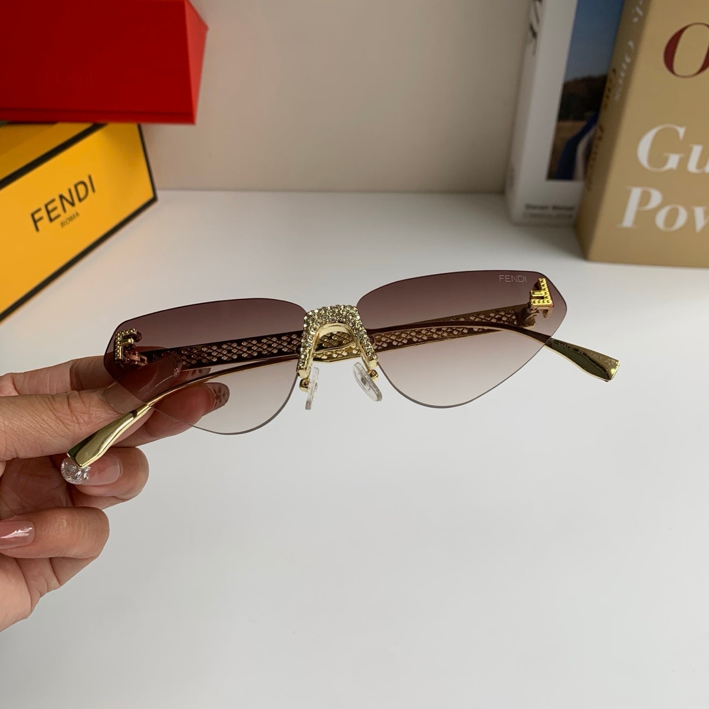Fendi Metal Fashion Silver Lens Sunglasses for Men & Women - 487766 - detail image 4