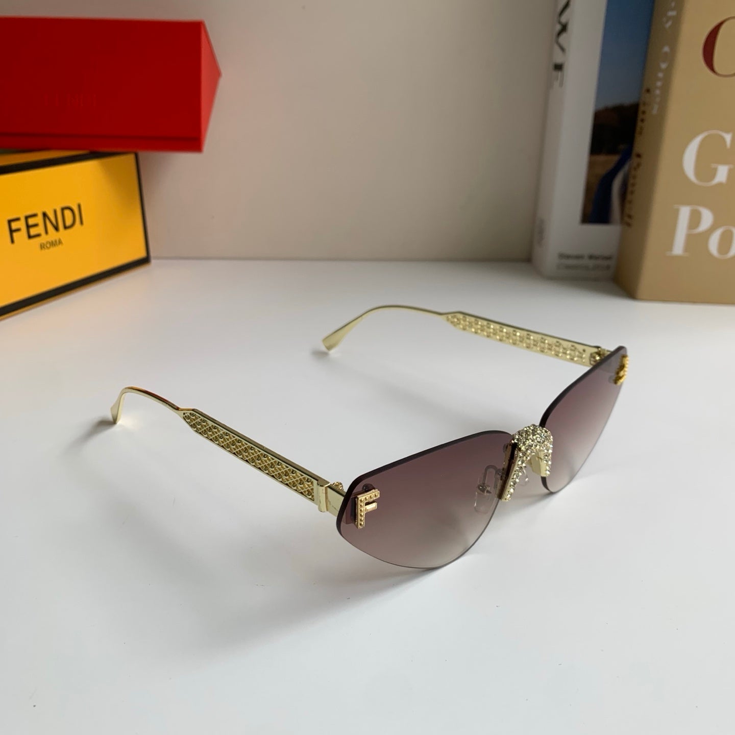 Fendi Metal Fashion Silver Lens Sunglasses for Men & Women - 487766