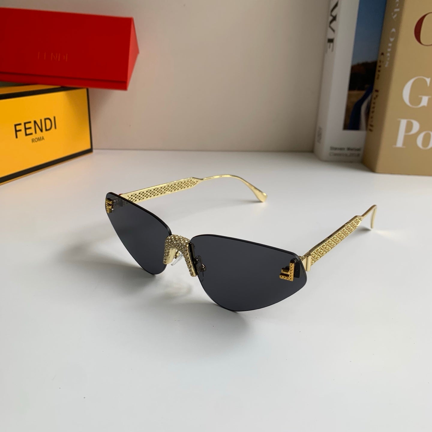 Fendi Metal Fashion Silver Lens Sunglasses for Men & Women - detail image 2