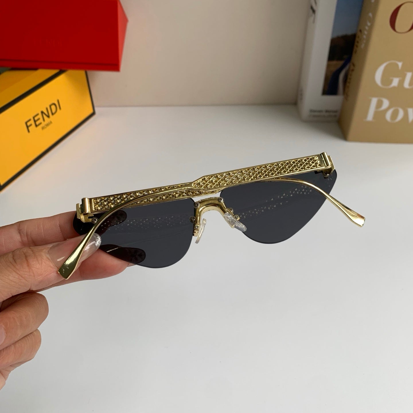 Fendi Metal Fashion Silver Lens Sunglasses for Men & Women - detail image 6