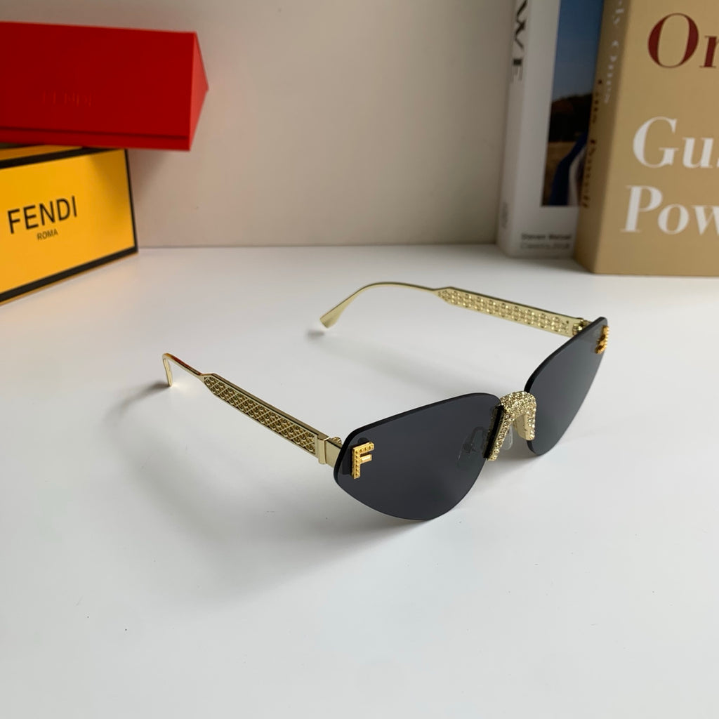 Fendi Metal Fashion Silver Lens Sunglasses for Men & Women