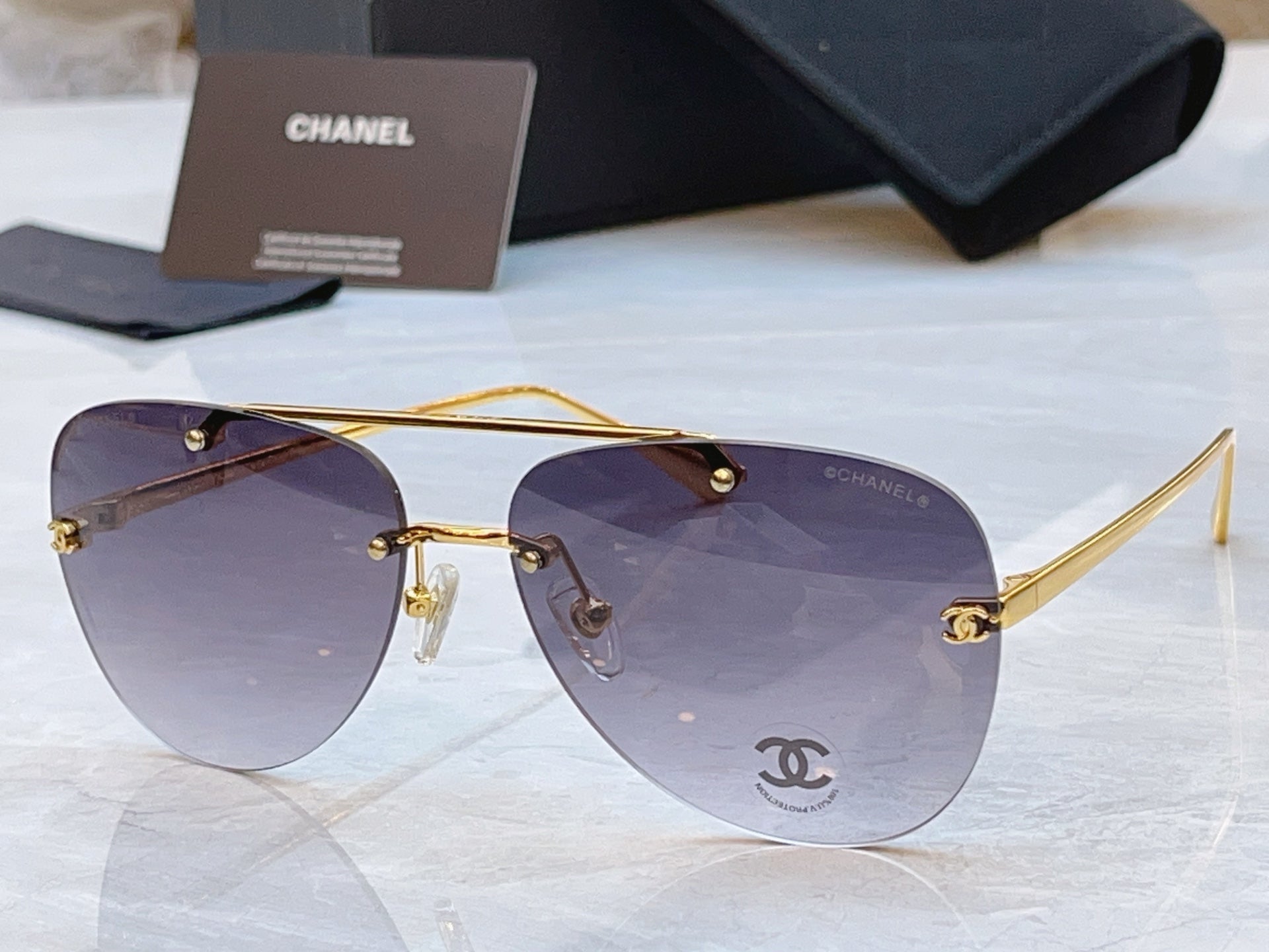 Chanel CH4285T Fashion Silver Lens Sunglasses for Men & Women - detail image 8