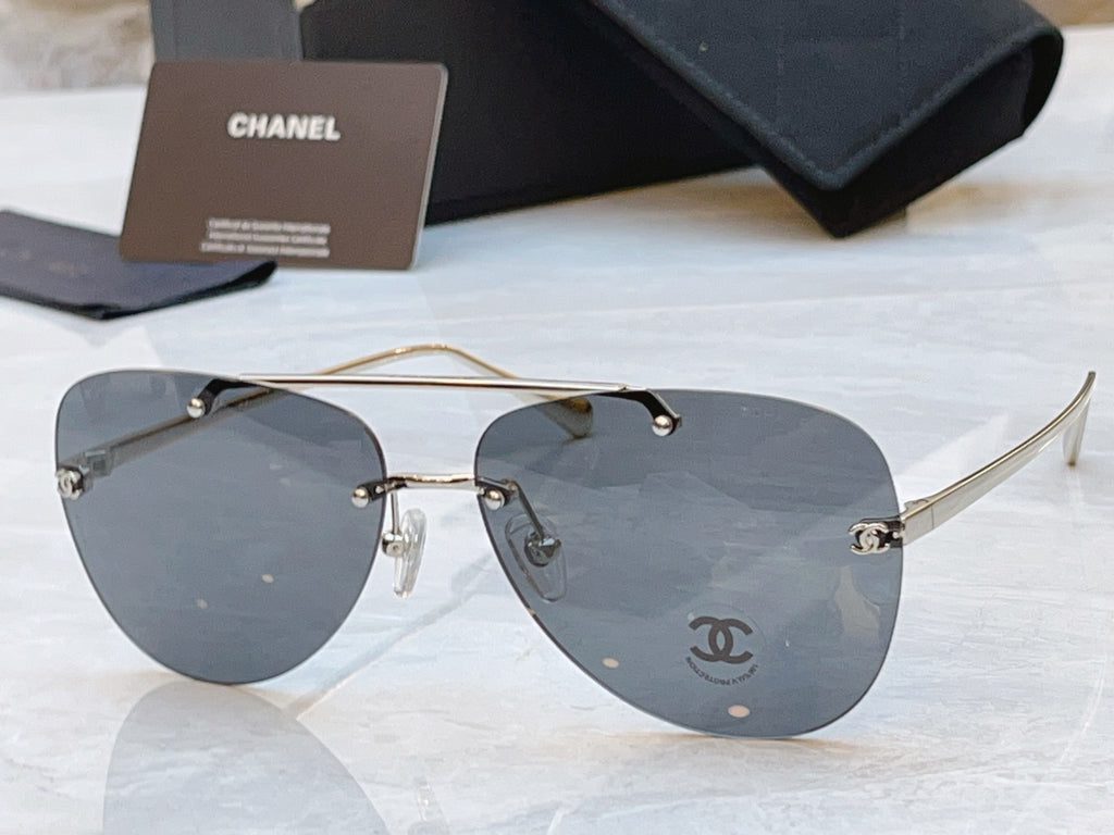 Chanel CH4285T Fashion Silver Lens Sunglasses for Men & Women - detail image 5