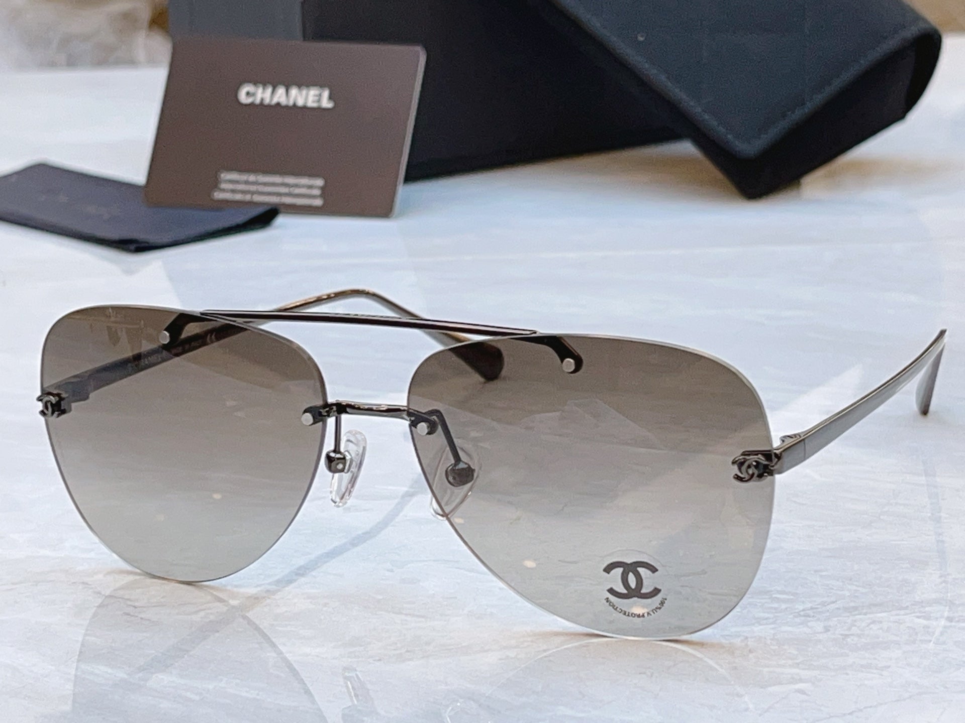 Chanel CH4285T Fashion Silver Lens Sunglasses for Men & Women - detail image 9