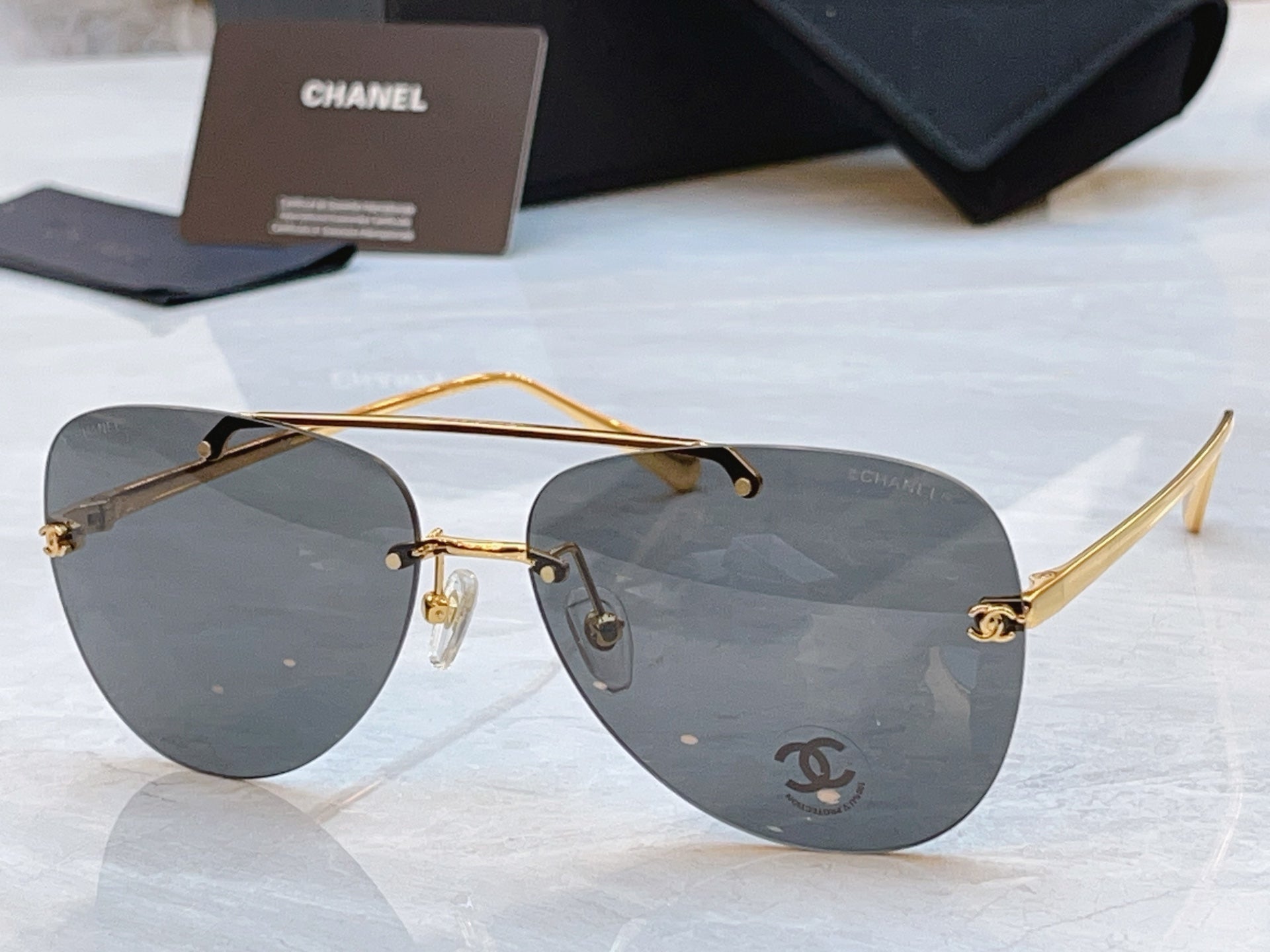 Chanel CH4285T Fashion Silver Lens Sunglasses for Men & Women - detail image 12